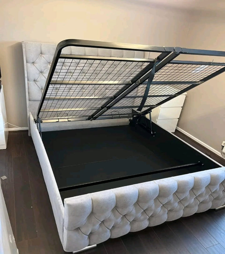 Luxury Fabric beds available with Storage or available without storage all sizes available